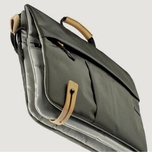 TUMI T-Tech Civilian Slim Crossbody Messenger Green/Black Nylon Leather Bag